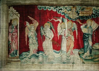 The Sixth Trumpet and the Angels of the Euphrates, nr.25 fra The Apocalypse of Angers, 1373-87